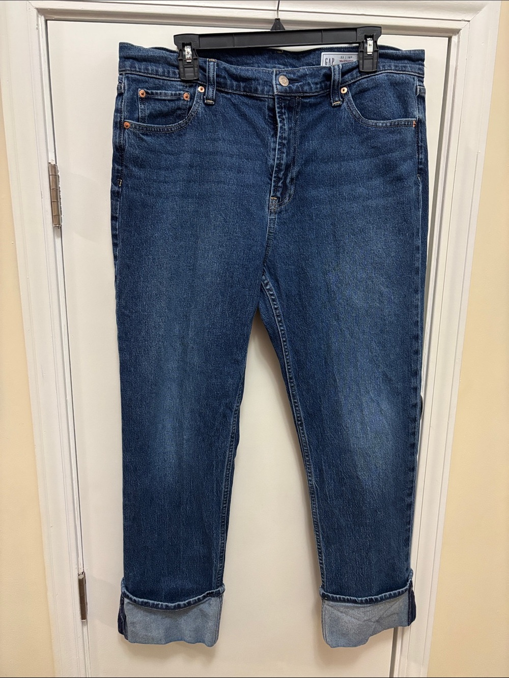 GAP 80’s Straight Rolled Ankle High Jeans size 33/16